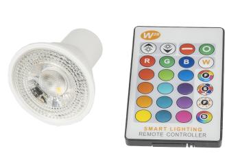T-LED RGBW LED bodová žárovka 5W GU10 230V Barva světla: RGB + studená bílá 021161