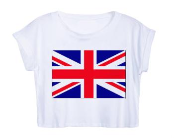 Dámské tričko Organic Crop Top Velká Britanie