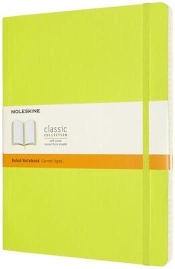 Moleskine: Zápisník měkký linkovaný žlutozelený XL
