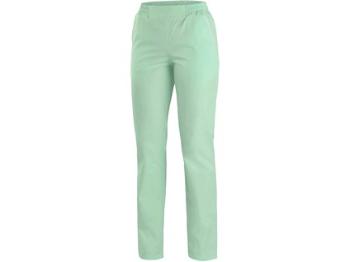Dámské kalhoty CXS TARA zelené s bílými doplňky, vel. 42
