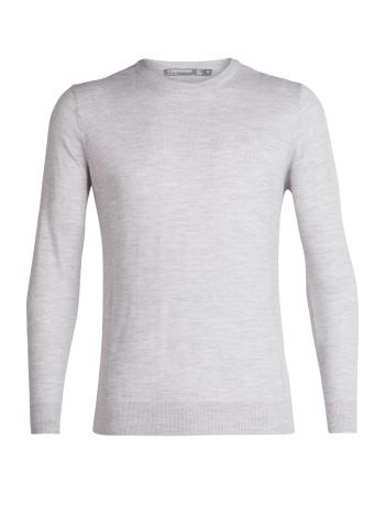 pánský merino svetr ICEBREAKER Mens Shearer Crewe Sweater, STEEL HTHR velikost: XXL