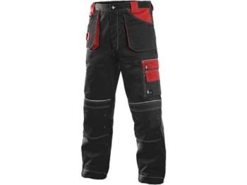 Kalhoty do pasu CXS ORION TEODOR, pánské, černo-červené, vel. 50