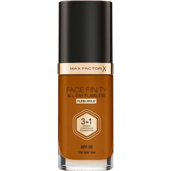 Max Factor Facefinity All Day Flawless dlouhotrvající make-up SPF 20 odstín 100 Sun Tan/ W100 Cocoa 30 ml