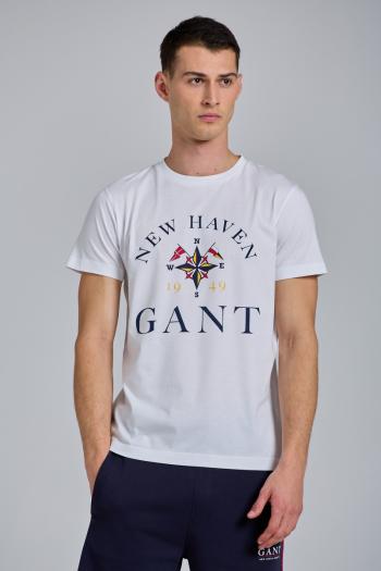 TRIČKO GANT D1. GANT SAILING SS T-SHIRT bílá 5XL