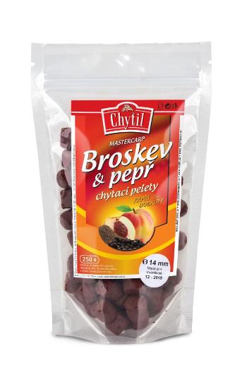 Chytil Chytací pelety s dírou 250 g - Broskev Pepř 14 mm