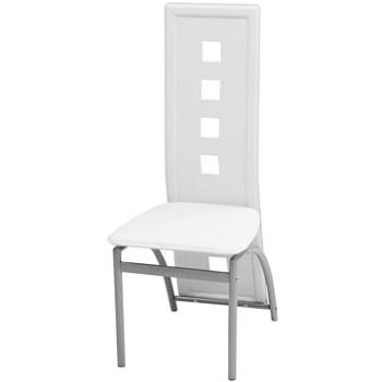 Jídelní židle 4 ks bílé umělá kůže (243647)