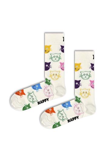 Ponožky Happy Socks 1-Pack Cat Gift Set bílá barva, SXMJA01-0100