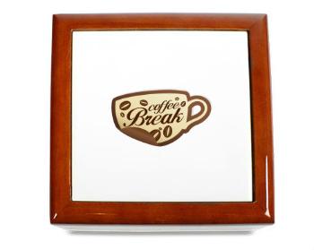 Dřevěná krabička Coffee break