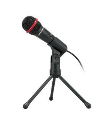 C-TECH Stolní mikrofon MIC-01, 3,5mm stereo jack, kabel 2.5m, MIC-01