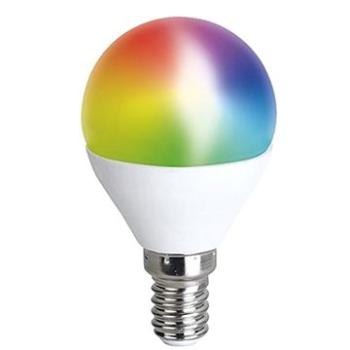Solight LED SMART WIFI žárovka, miniglobe, 5W, E14, RGB, 400lm (WZ432)