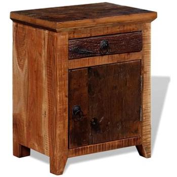 Noční stolek masivní akácie a recyklované dřevo (243968)