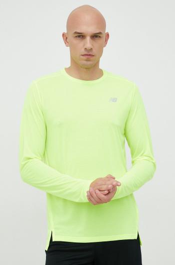Běžecké triko s dlouhým rukávem New Balance Accelerate zelená barva