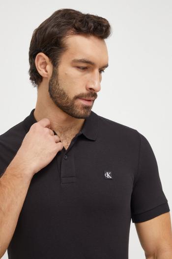 Polo tričko Calvin Klein Jeans černá barva, J30J325269