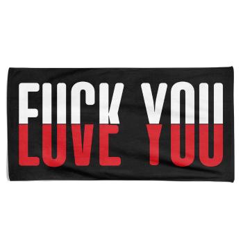 Osuška Fuck & Love you (Velikost osušky: 70x140cm)