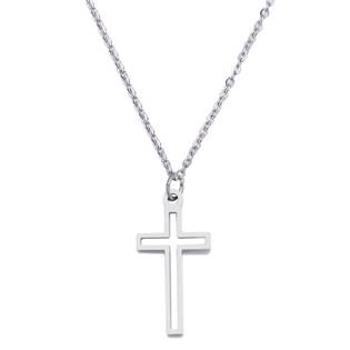 Šperky4U Ocelový náhrdelník křížek - OPD0233-ST