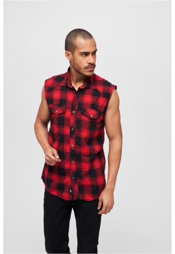 Brandit Checkshirt Sleeveless red/black - XXL