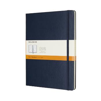 Zápisník tvrdý linkovaný modrý XL (192 stran)