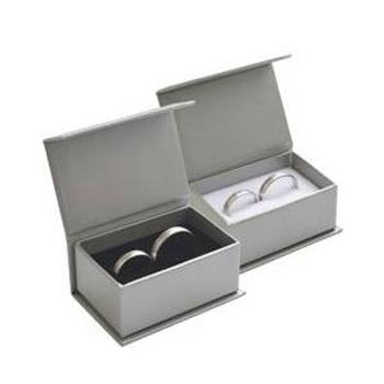 Šperky4U Dárková krabička na snubní prsteny - stříbrná - KR0153-SV