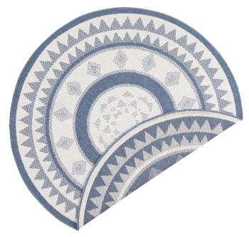 NORTHRUGS - Hanse Home koberce Kusový koberec Twin Supreme 103414 Jamaica blue creme kruh - 200x200 (průměr) kruh cm Modrá
