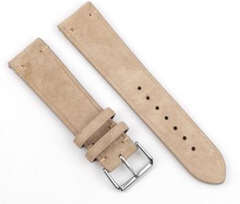 RhinoTech univerzální řemínek Genuine Suede Leather Quick Release 18mm béžový