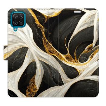 Flipové pouzdro iSaprio - BlackGold Marble - Samsung Galaxy A12