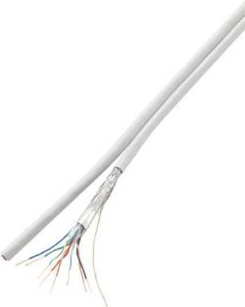 Ethernetový síťový kabel CAT 5e TRU COMPONENTS CCA, SF/UTP, 8 x 2 x 0.196 mm², bílá, 100 m