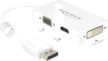 DisplayPort / VGA / HDMI / DVI adaptér Delock 62655, bílá