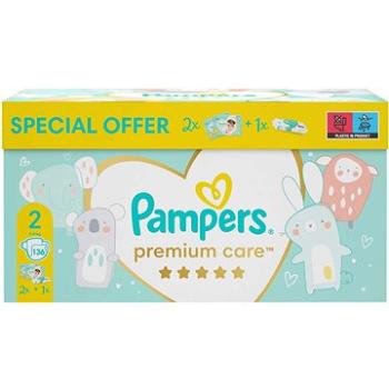 PAMPERS Premium Care dárkový box vel. 2 (136 ks) + ubrousky Aqua Pure 48 ks (8006540378878)