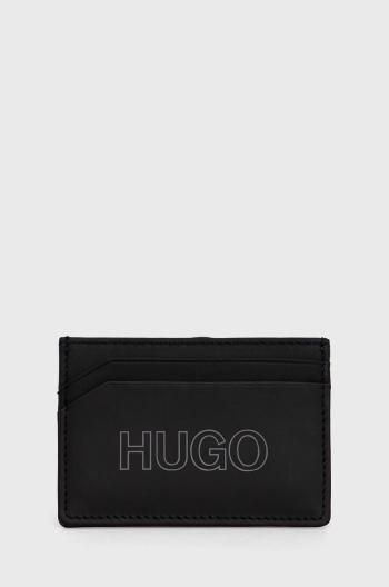 Kožené pouzdro na karty Hugo pánské, černá barva