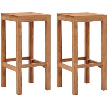 Barové stoličky 2 ks masivní teakové dřevo (287232)