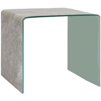 Konferenční stolek hnědý mramor 50x50x45 cm tvrzené sklo (284731)
