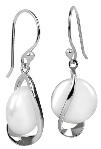 JwL Luxury Pearls Stříbrné náušnice s pravou bílou perlou JL0331