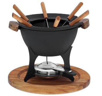 KELA Fondue set COUNTRY 11-dílný litina / dřevo KL-16644