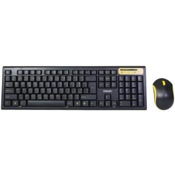 EVOLVEO WK-160, set bezdr. klávesnice a myši, USB, 2,4GHz, CZ/US, černo-žlutý, WK-160