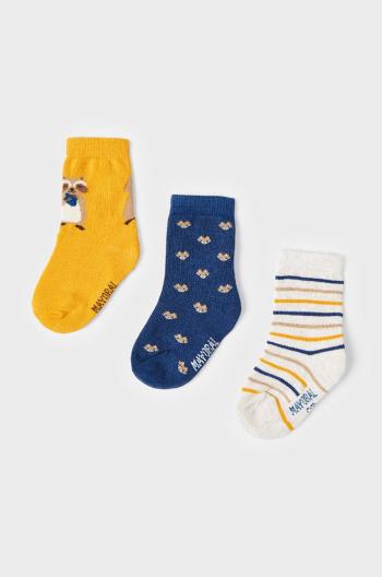 Dětské ponožky Mayoral ( 3-pak) žlutá barva