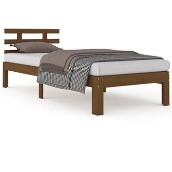 Rám postele medově hnědý masivní dřevo 90 × 200 cm, 814742 (814742)