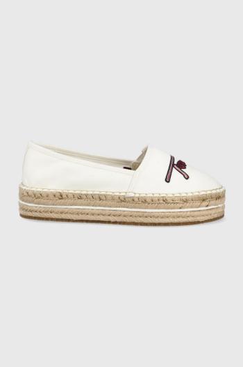 Espadrilky Tommy Hilfiger béžová barva, na platformě