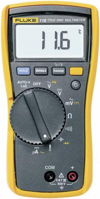 Digitální multimetr Fluke 116, 0,1 Ω - 50 MΩ, 0,01 Hz - 50 KHz, 1 nF - 10000 µF, -40 - 400 °C