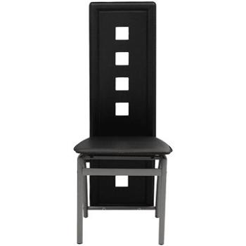 Jídelní židle 6 ks černé umělá kůže (274309)