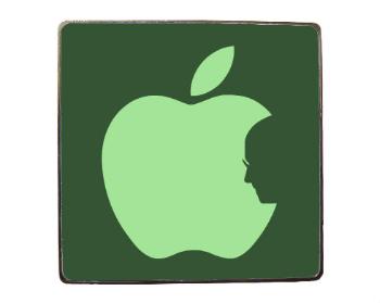 Magnet čtverec kov Apple Jobs