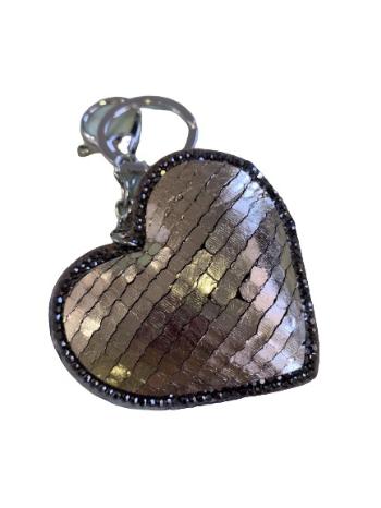 Klíčenka s přívěskem zlatého srdce MLKCH0164