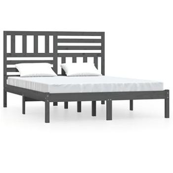 Rám postele šedý masivní borovice 120 × 190 cm Small Double, 3100995 (3100995)