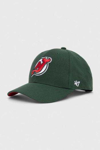 Čepice s vlněnou směsí 47 brand NHL New Jersey Devils zelená barva, s aplikací, H-BLPMS11WBP-DG