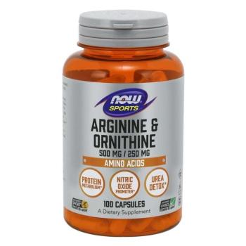 Arginin & Ornitin 100 kaps. - NOW Foods