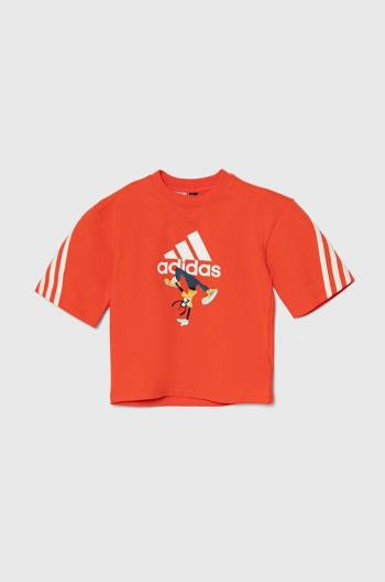 Dětské tričko adidas x Disney, LK DY MM T oranžová barva, s potiskem, IV9631