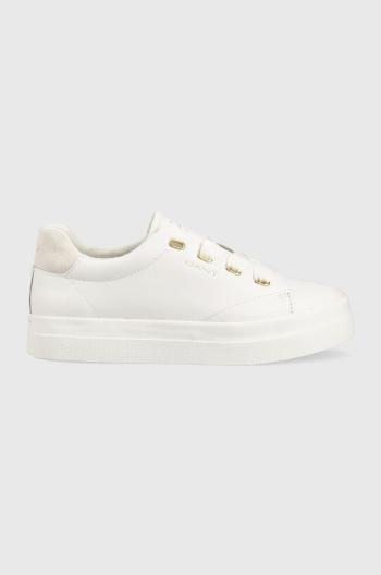 Kožené sneakers boty Gant Avona bílá barva