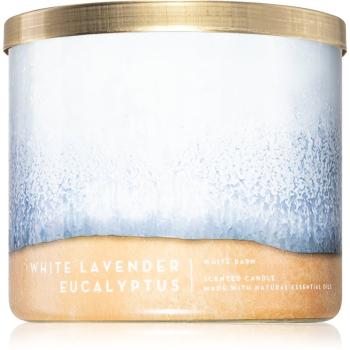 Bath & Body Works White Lavender Eucalyptus vonná svíčka 411 g