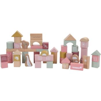 Little Dutch Building Blocks kostky ze dřeva Pink