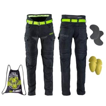 Pánské moto jeansy W-TEC Aredator Barva černá, Velikost 30