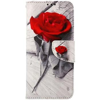 TopQ Samsung A22 knížkové Červená růže 66246 (Sun-66246)